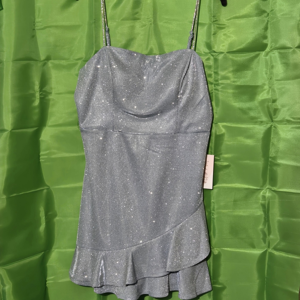 Sparkling Silver Mini Dress